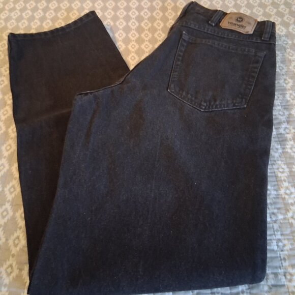 Wrangler mens relaxed fit black jeans size 34X34 - Picture 1 of 5